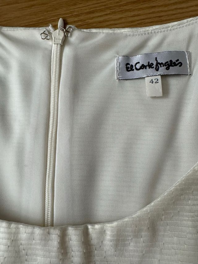 Vestido blanco y azul