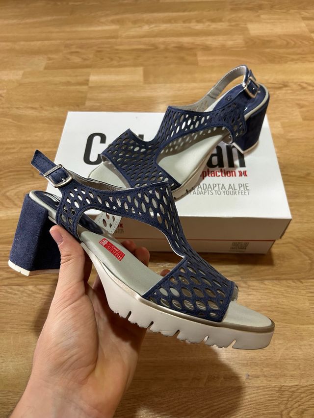 Callaghan Sandalias de Tacón Azul Marino Talla 39