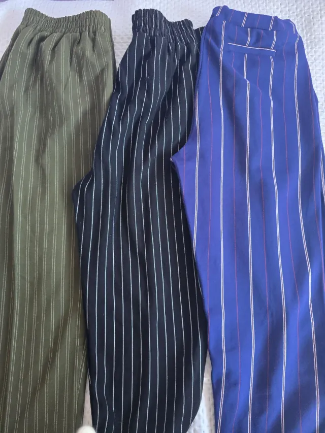 Lote 3 Pantalones de Raya Stradivarius