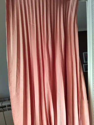 Falda plisada salmón