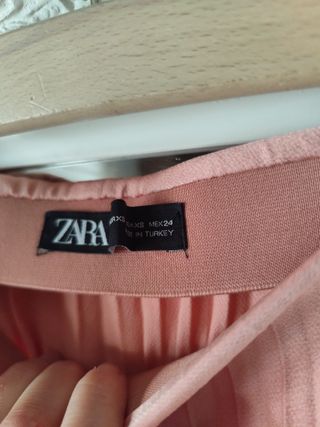 Falda plisada salmón