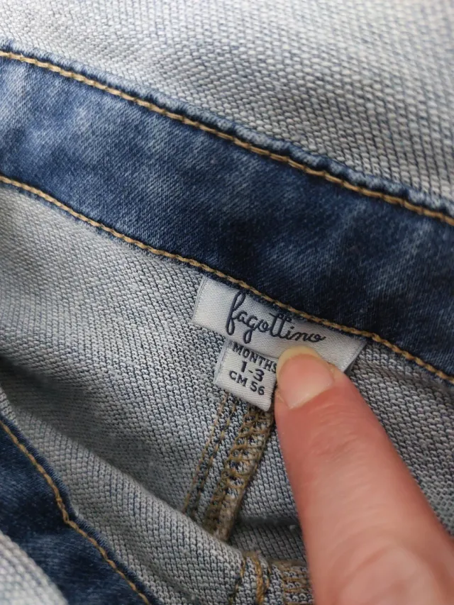 Salopette jeans neonato 1-3 mesi usata