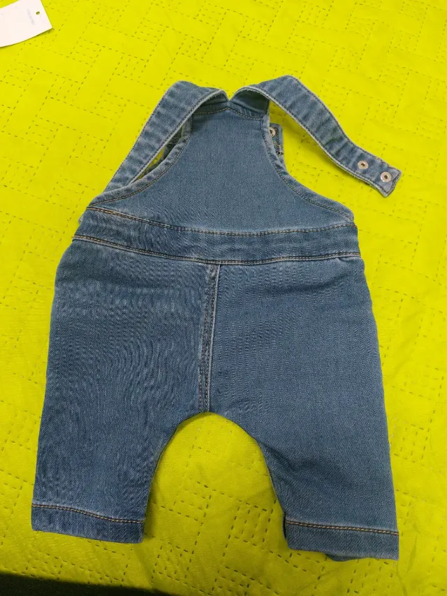 Salopette jeans neonato 1-3 mesi usata