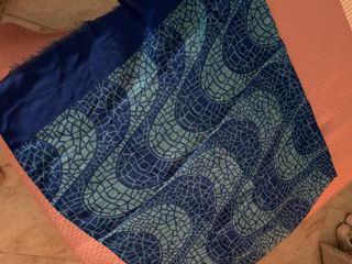 Sciarpa donna blu e verde acqua