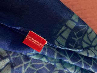 Sciarpa donna blu e verde acqua