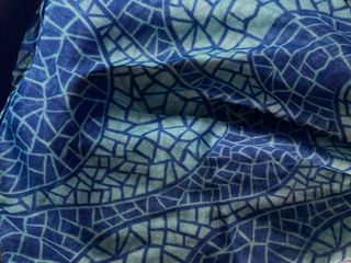 Sciarpa donna blu e verde acqua