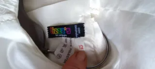 Vestido de comunión blanco y rosa.Talla 12