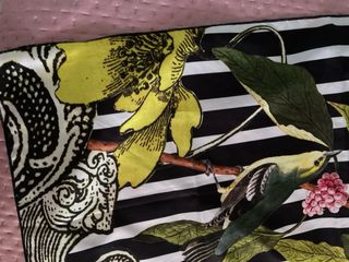 Sciarpa foulard donna con uccelli e fiori