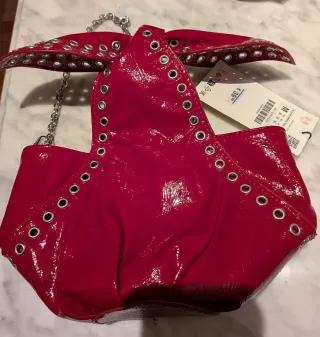 Bolso mini Saca rojo charol