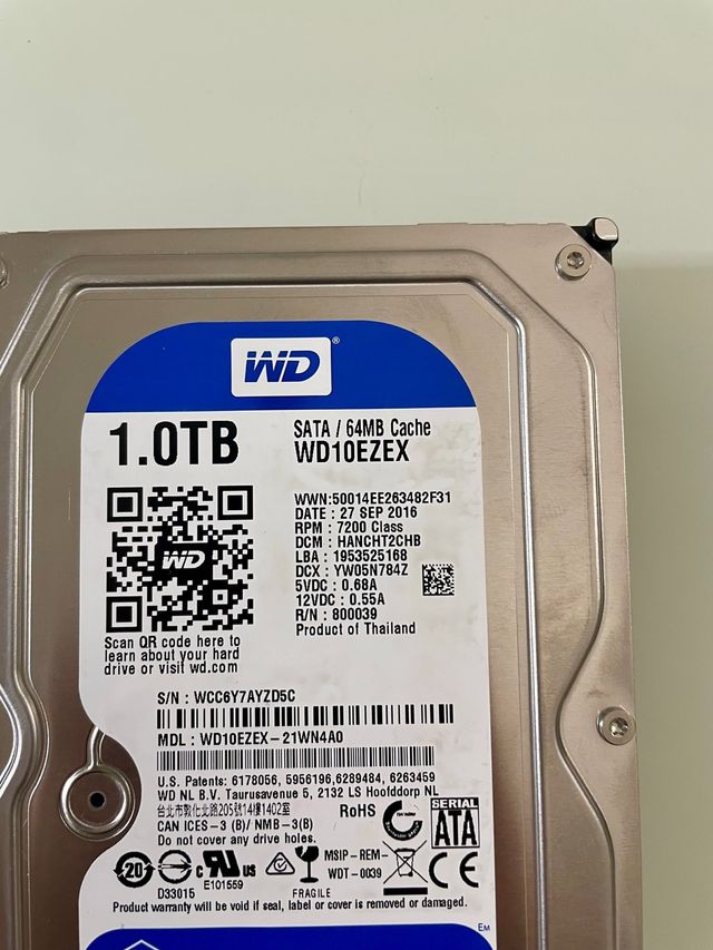 Disco Duro WD 1TB SATA 3.5 WD10EZEX