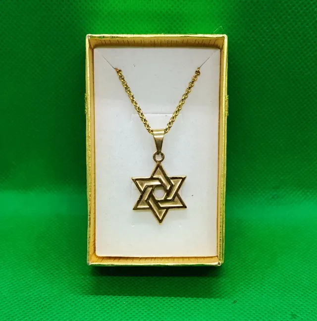 Colgante Estrella de David Dorado