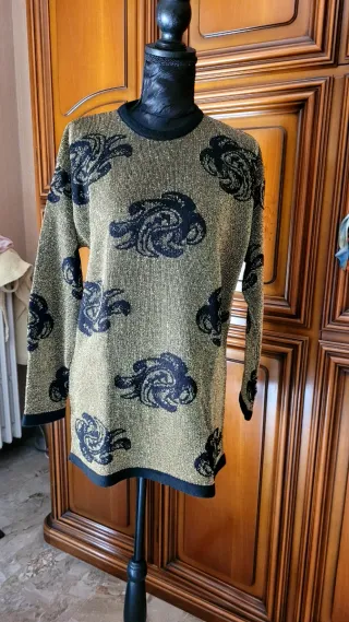 Maglia Lurex e lana  Oro e Nero