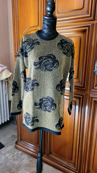Maglia Lurex e lana  Oro e Nero