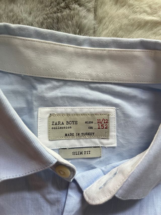 Camisa Zara Boys azul claro talla 152