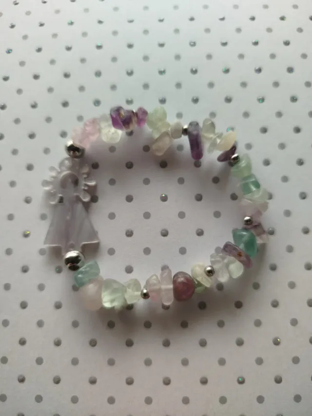 Pulsera Virgen del Pilar piedras naturales