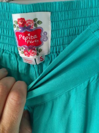 Pantalón ancho fajín cinturón