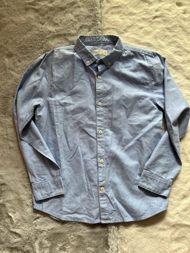 Camisa Zara Kids Azul Talla 10