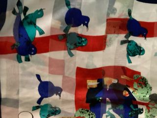 Sciarpa/foulard donna fantasia uccelli