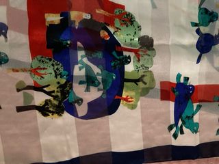 Sciarpa/foulard donna fantasia uccelli