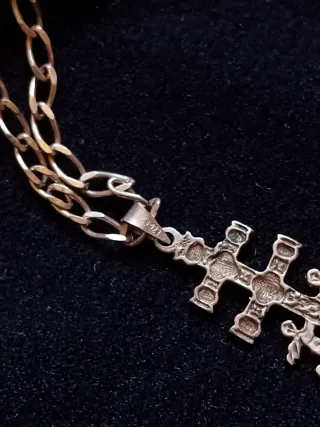 Cadena de Plata con Cruz de Calavaca