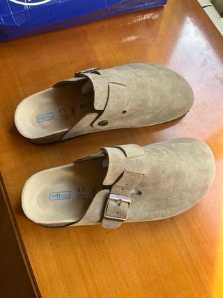 Zuecos Birkenstock Hombre Beige/Marrón
