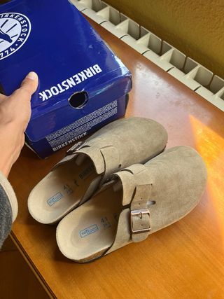 Zuecos Birkenstock Hombre Beige/Marrón