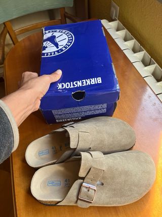 Zuecos Birkenstock Hombre Beige/Marrón