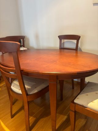 Mesa extensible y sillas cn Regalo de 2 mesa aux