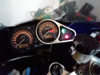 Moto Kawasaki Azul.  Mod ninja zx9r.