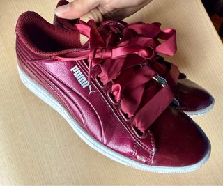Zapatillas Puma Charol Rojo Lazos