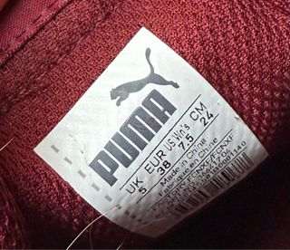 Zapatillas Puma Charol Rojo Lazos