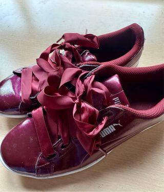 Zapatillas Puma Charol Rojo Lazos