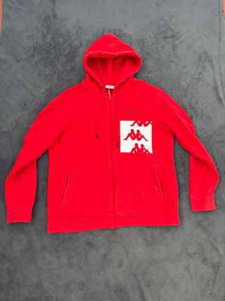 Kappa Sudadera Roja con Capucha y Cremallera – Str