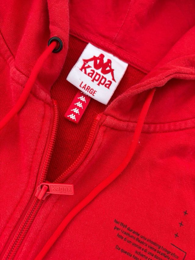 Kappa Sudadera Roja con Capucha y Cremallera – Str