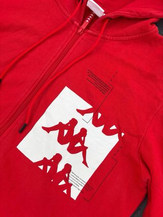 Kappa Sudadera Roja con Capucha y Cremallera – Str
