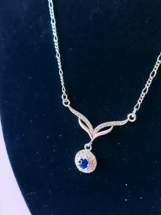 Collana Argento 925 con Zirconia Blu