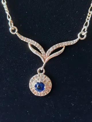 Collana Argento 925 con Zirconia Blu