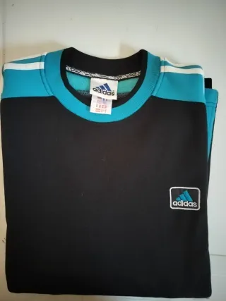Felpa ragazzo Adidas nero/blu
