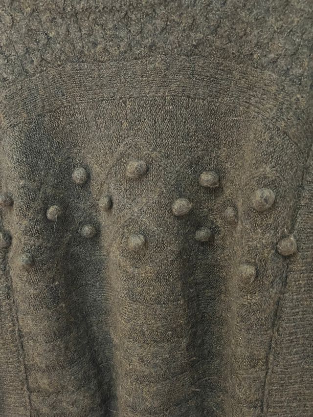 Jersey amplio lana verde oscuro