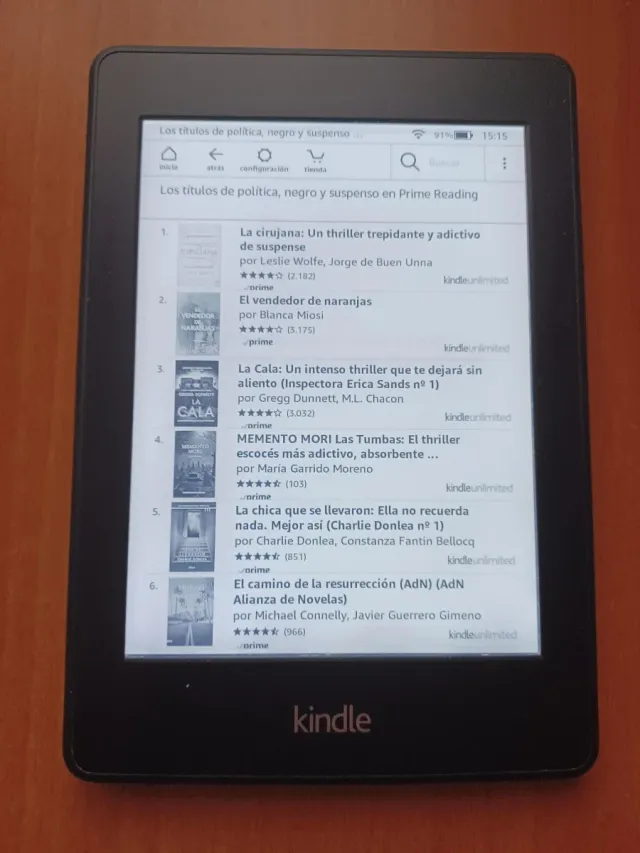 Kindle Paperwhite 6 Negro