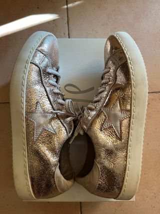 Ovyé sneakers rosa oro 38 Made in Italy