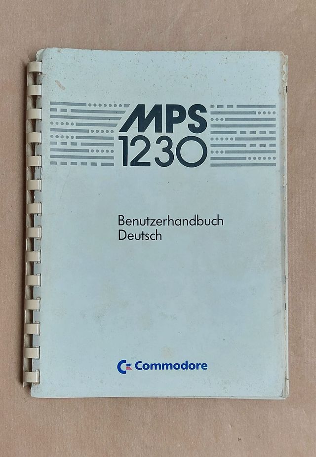 Manuale stampante Commodore MPS 1230 Tedesco