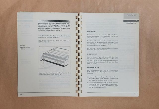 Manuale stampante Commodore MPS 1230 Tedesco