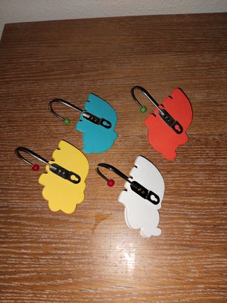 4 Appendiabiti per Bambini in Legno con Animali