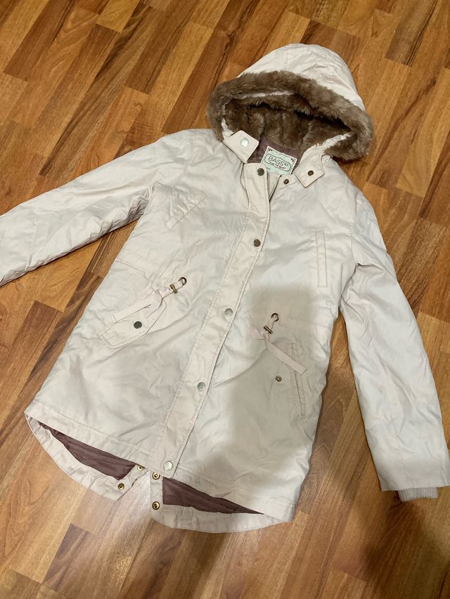 Giacchetta Bass Beige con Cappuccio Imbottito