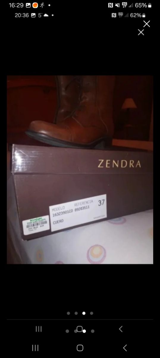 Botas de cuero Zendra talla 37