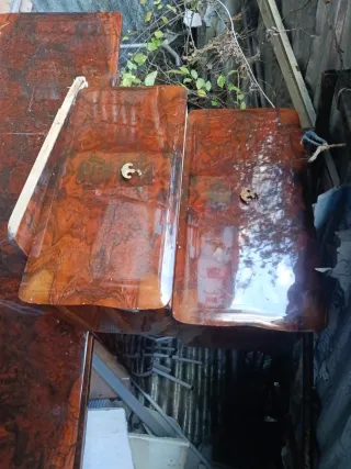 2 Comodini vintage in legno da restaurare