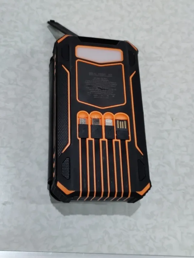 Power Bank Solar BIUBLE Negro/Naranja