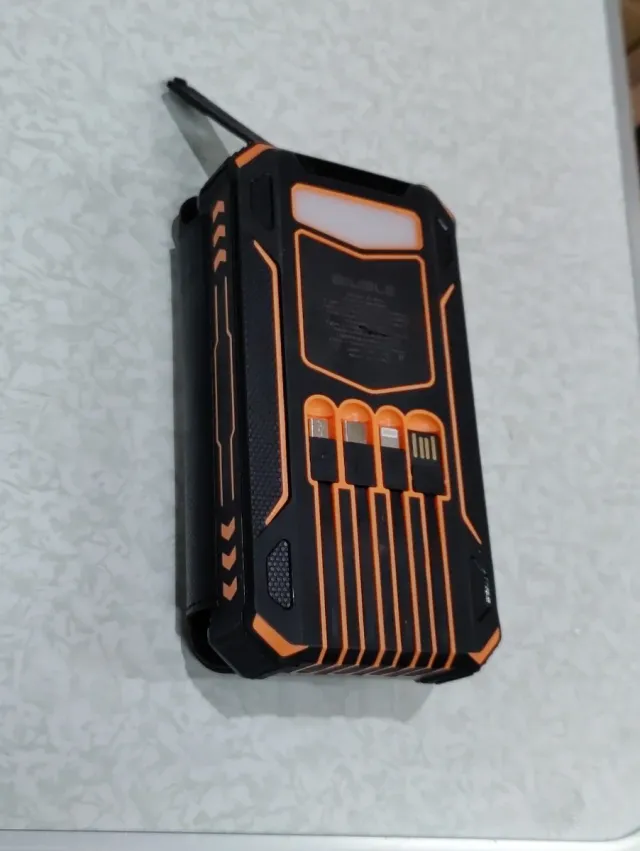 Power Bank Solar BIUBLE Negro/Naranja