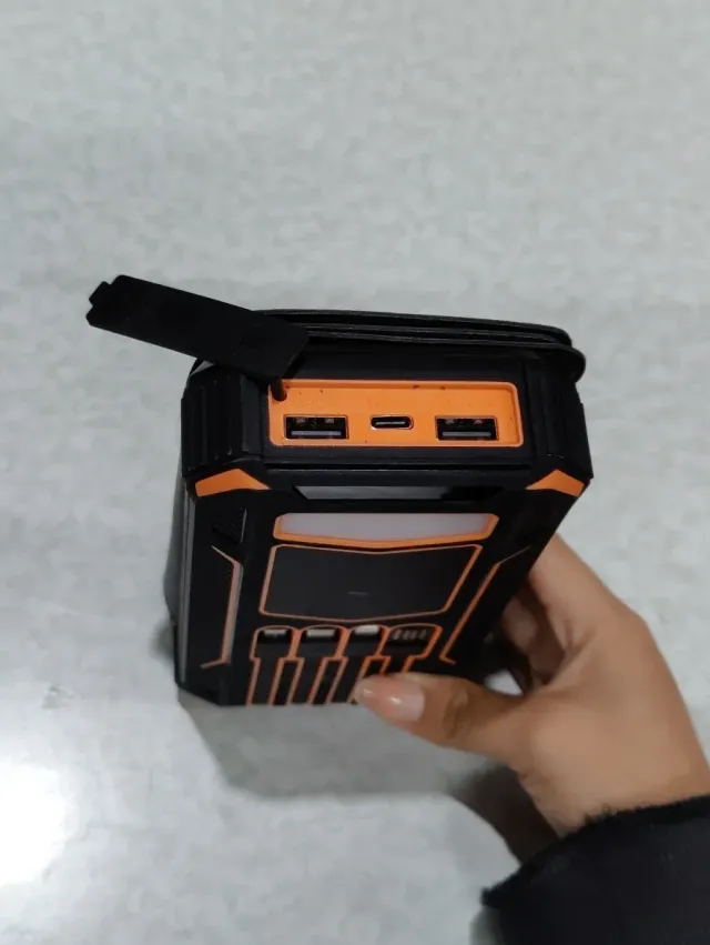 Power Bank Solar BIUBLE Negro/Naranja